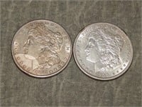 1888 & 1891 S Morgan 90% SILVER Dollars NICE