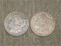 1892  O & 1896 Morgan 90% SILVER Dollars