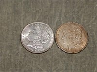 1921 & 1921 D Morgan 90% SILVER Dollars
