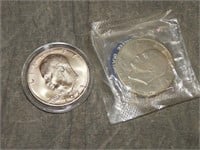 1973 s & 1971 s SILVER Eisenhower Dollars