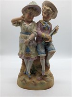 French Romantic Bisque Statue