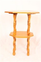 SOLID PINE TWO TIER PLANT STAND