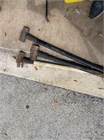 Lot of 3 sledge hammers used