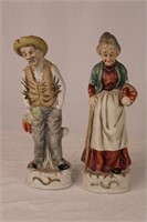 PAIR OF UNSIGNED PORCELAIN FIGURINES