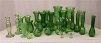 LARGE COLLECTION OF GREEN GLASSWARE