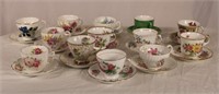COLLECTION OF VARIOUS ENGLISH BONE CHINA TEA CUPS