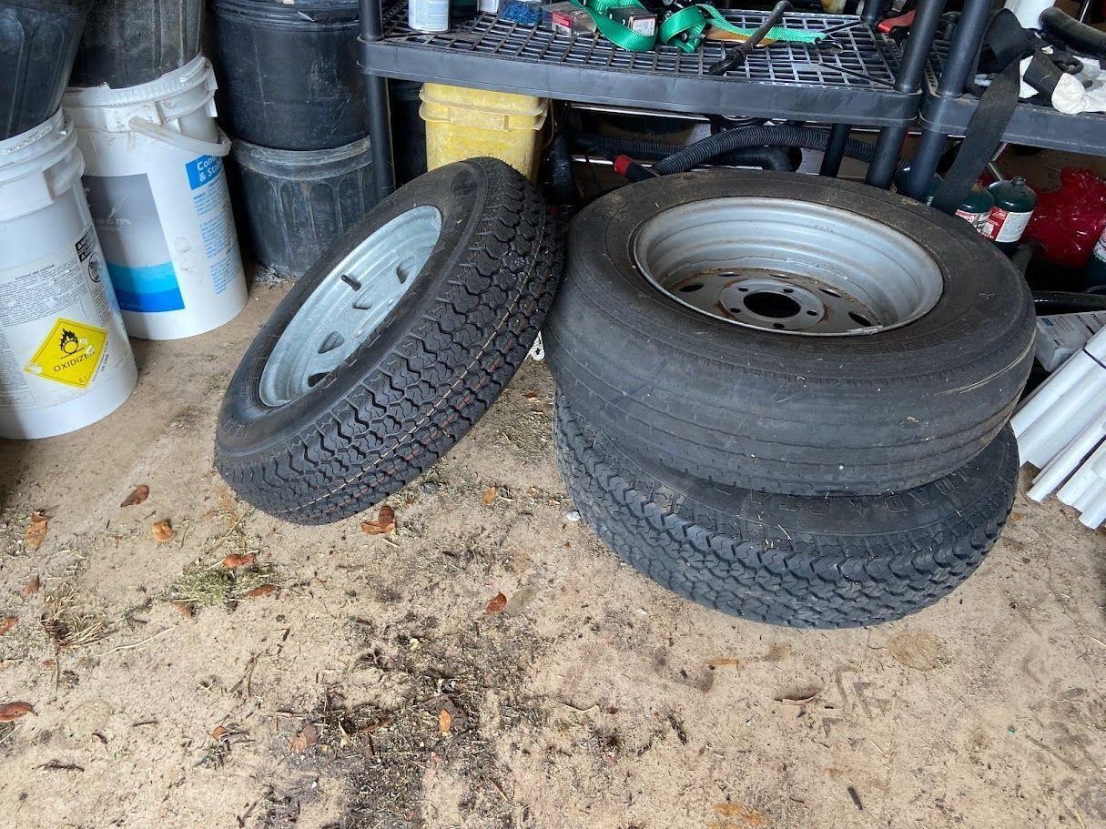 Lot of 3 tires and rims assorted sizes