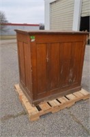 Vintage Wooden Podium with Drawers