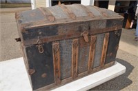 Vintage Trunk with Faux Alligator Skin Design