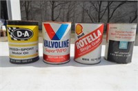 Motor Oil (4 Cans) Valvaline, ROtella, GM, D.A.