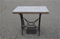Stone Top Vintage Sewing table on wheels
