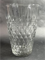 Diamond Pattered Glass Vase