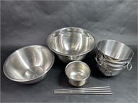Stainless Bowls and Chopsticks