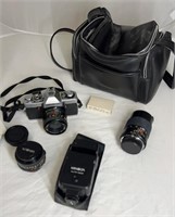 Minolta XG-1 Camera with attachments