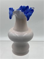 Unique Art glass vase lovely color