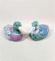 Handpainted Ceramic Duck Figures