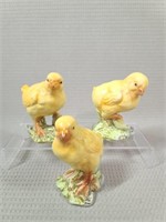 3 Baby Chick Figurines