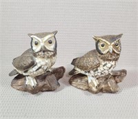 Homco Porcelain Owl Figurines