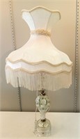 Beautiful Antique George St. Claire Art Glass Lamp