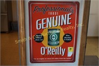 O'REILLY MOTOR OIL ADVERTISING SIGN 18"X2'