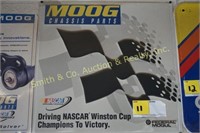 MOOG CHASSIS PARTS NASCAR ADVERTISING SIGN