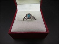 Turquoise Horseshoe Ring Size 6.5