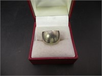 14 K White Gold Size 6, 8.3 Grams, 0.5" Wide Band