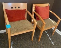 2 Maple Waiting Room Chairs JSI Kendall