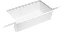 KOHLER Pepin 33.69x18.25in White Kitchen Sink