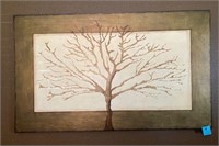 Unique Framed Tree Picture Bronze accents 60x36