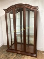 GLASS  CABINET WITH GLASS SHELVES