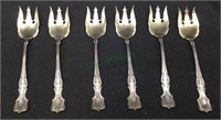 Set of six marked Sterling forks spoons combo 98g