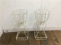 2 METAL PLANT STANDS