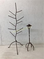 METAL TREE STAND AND CANDLE HOLDER
