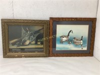 2 PRINTS FRAMED DUCKS AND GEESE