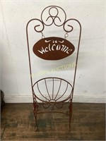 "WELCOME"  PLANT STAND