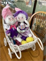Annalee dolls 12 inch Easter bunny boy and girl
