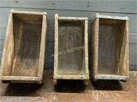 3 SMALL WOODEN BRICK MOLDS