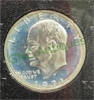 Coin - 1971 Eisenhower proof dollar 1907