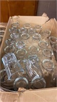 Over 50 glasses with two patterns