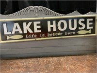 METAL "LAKE HOUSE" SIGN