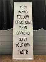 METAL "BAKING AND COOKING" SIGN