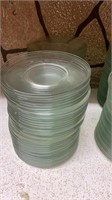 Two large stacks of plates