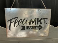 FLEA MARKET METAL SIGN