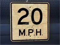 20 MPH METAL SIGN