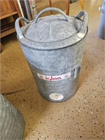 Galvanize water jug.