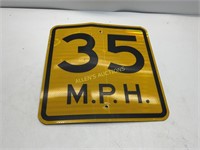 METAL 35MPH SIGN