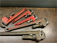 5 PIPE WRENCHES