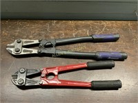 2 PAIRS OF BOLT CUTTERS