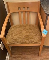 1 Maple Arm Side Chair, Earth Tones Cushion